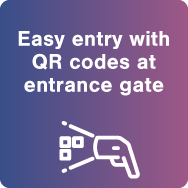 Easy entry with QR codes at entrance gate